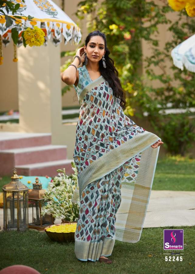 Shangrila Niharika Digital Soft Linen Daily Wear Saree Collections